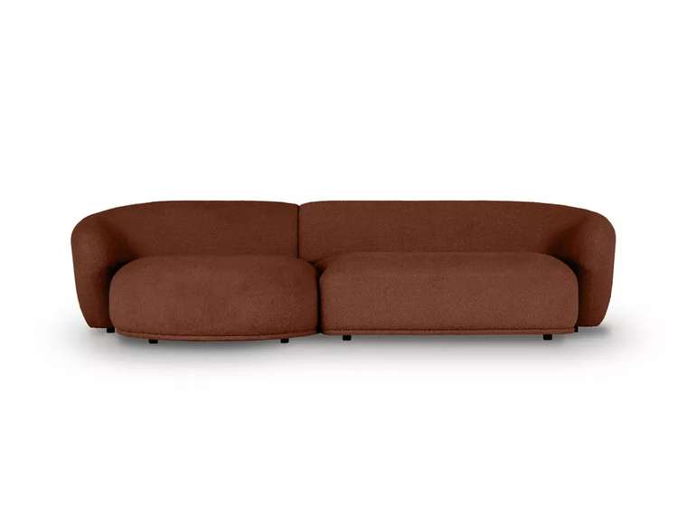 Модульный диван Fabro M коричневого цвета левый