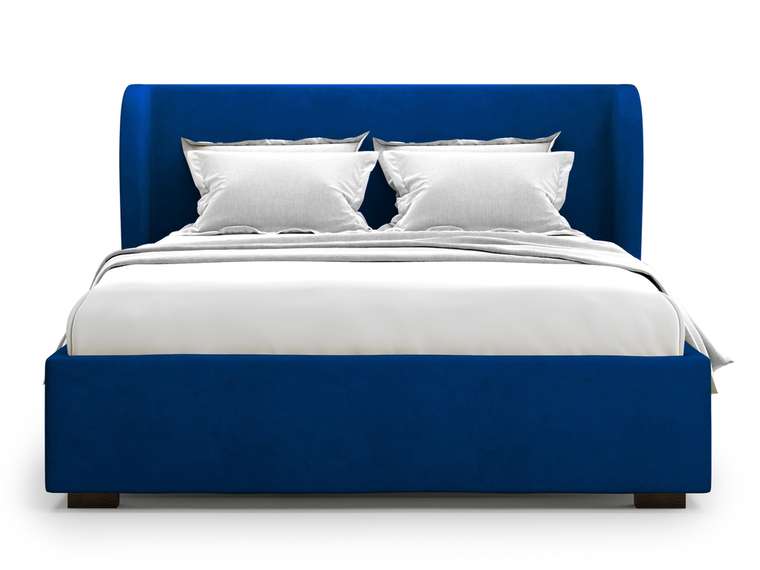 Кровать Tenno 140х200 темно-синего цвета с подъемным механизмом 