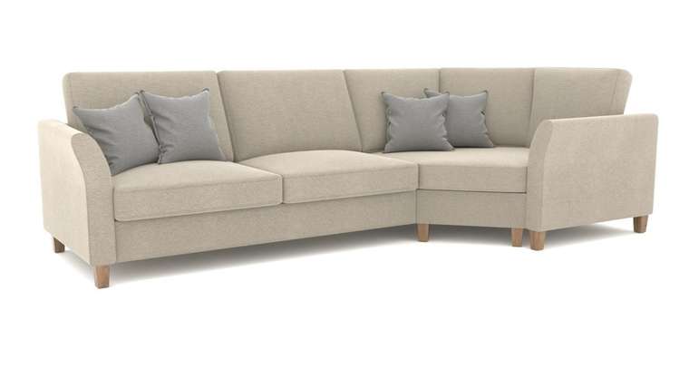 Угловой диван-кровать Мосс бежевого цвета