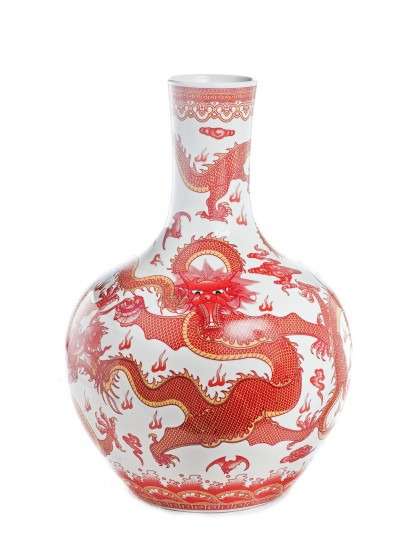 Ваза напольная  "Красный дракон"