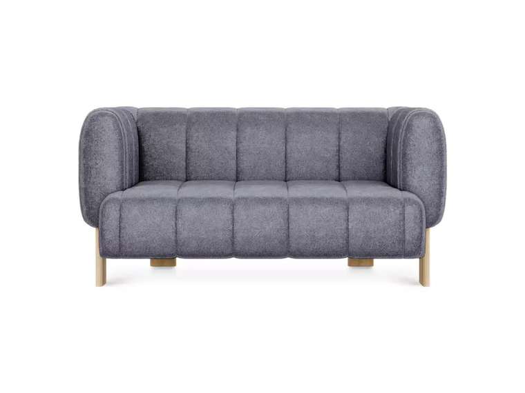 Диван Cassis М темно-серого цвета с бежевыми ножками