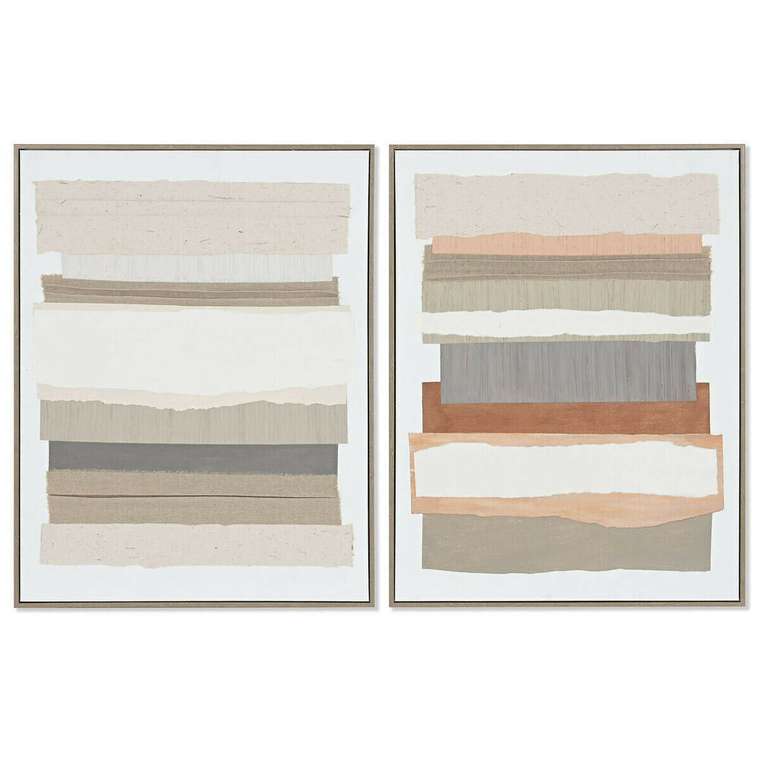 Картина Абстракция город 62,3 x 4,5 x 82,3 cm (2 штук)