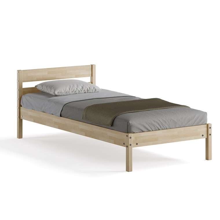 Кровать Мечта 90х190 бежевого цвета без подъемного механизма