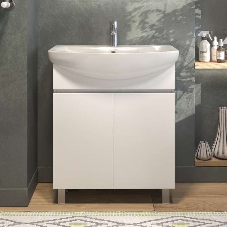Тумба под раковину Винг 70 белого цвета