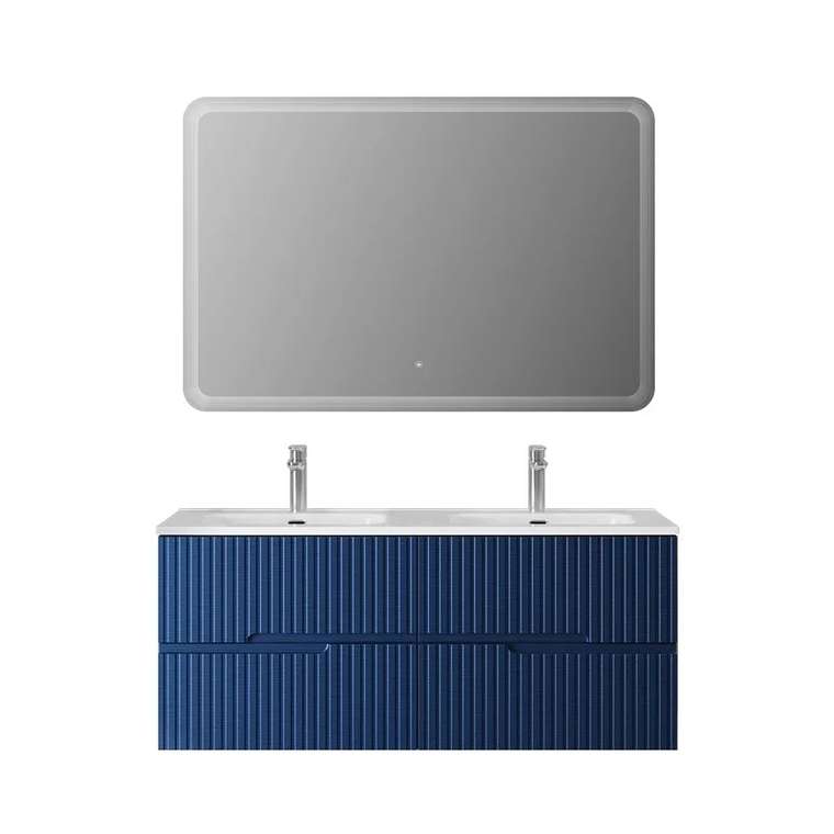 Мебель для ванной комнаты Duet 120 синего цвета