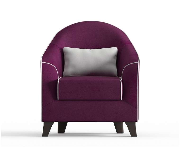 Кресло Бемоль в обивке из велюра фиолетового цвета
