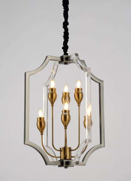 Подвесная люстра Lumina Deco Modesco LDP 8014-3+3 BK+AK