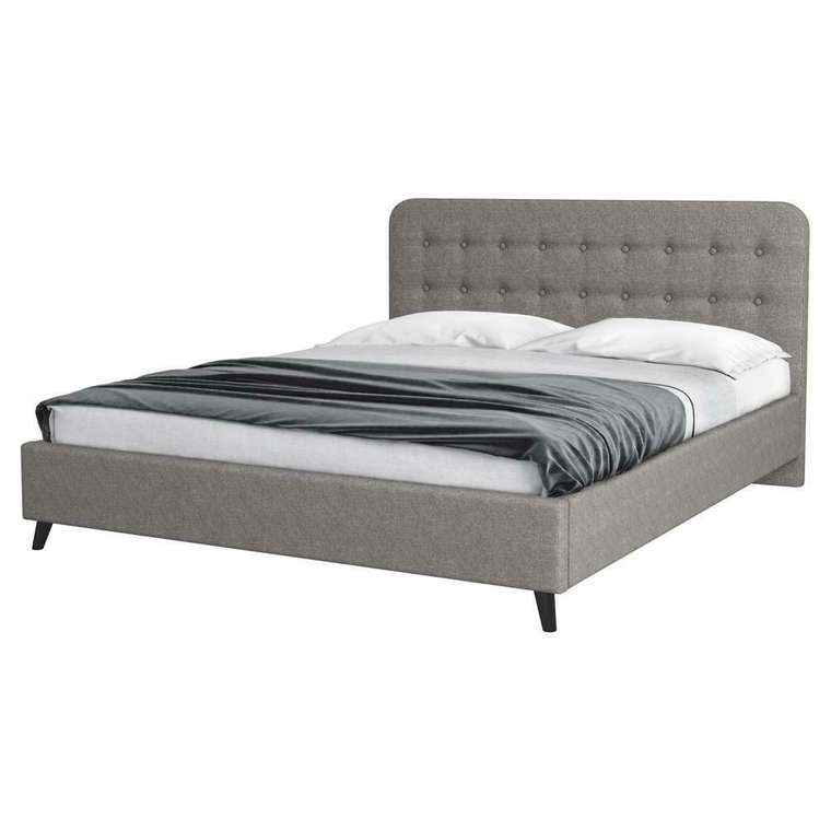 Кровать без основания Style Kipso 160x200 серого цвета