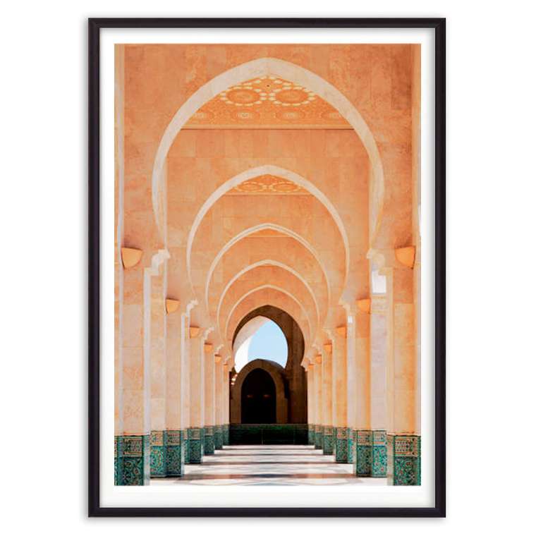 Постер в рамке Аркада Мечеть Хасана II 21х30 см