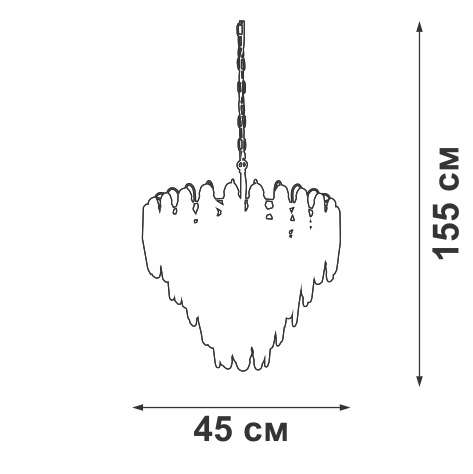 Люстра V5296-8/6+1, 7xE14 макс. 40Вт
