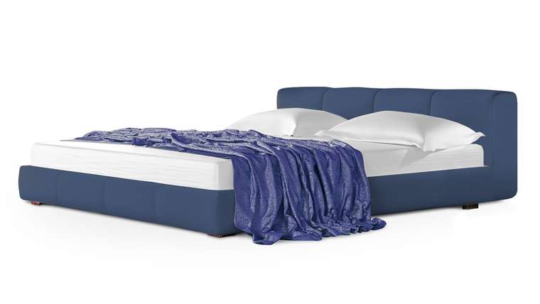 Кровать Митра 180х200 синего цвета 