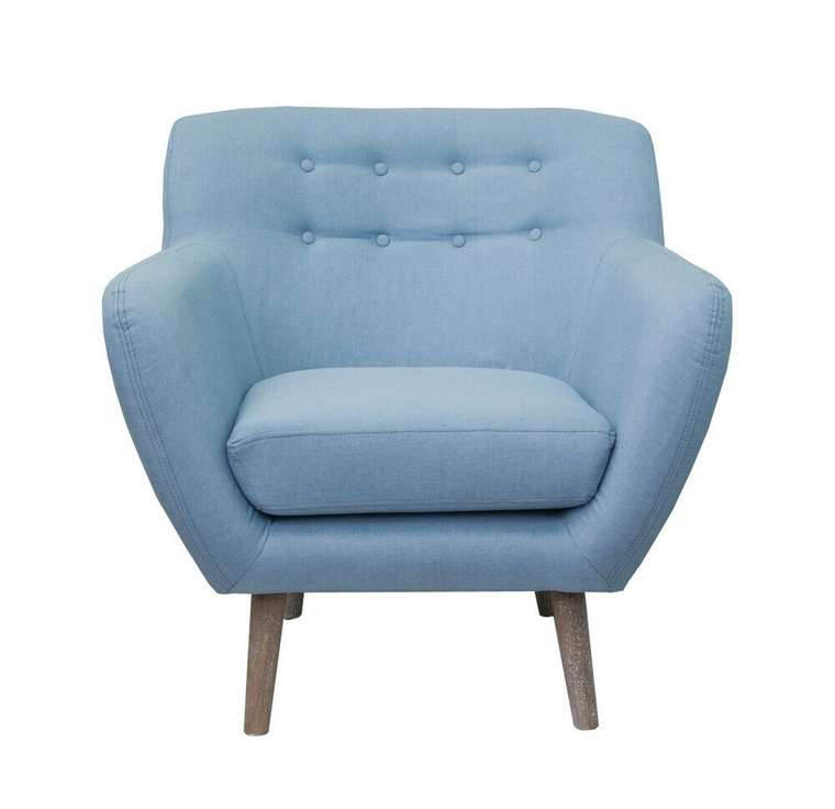 Низкое кресло FULLER BLUE голубого цвета