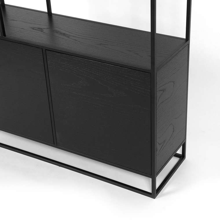 Стеллаж Makella new black черный дуб