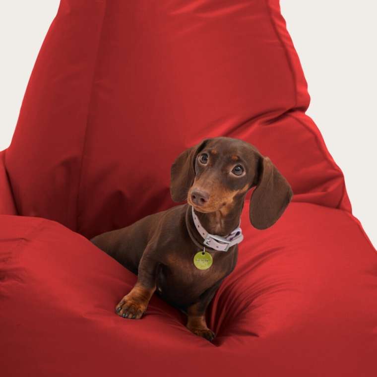 Кресло-мешок груша XXXXXL-Мега красного цвета