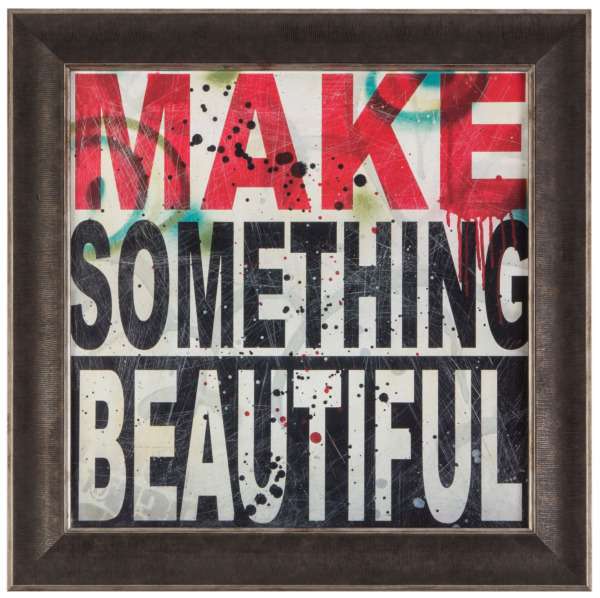 Постер в раме "Make Something Beautiful"