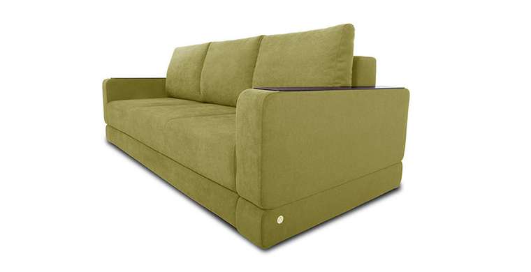 Прямой диван-кровать Джастин зеленого цвета