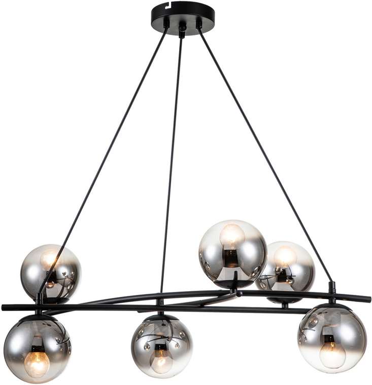 Подвесная люстра 1119/6S E14*40W Escada Balance Black (плафоны шарики)