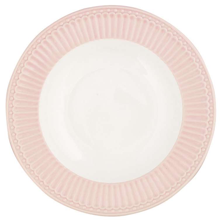 Глубокая тарелка Alice pale pink из фарфора