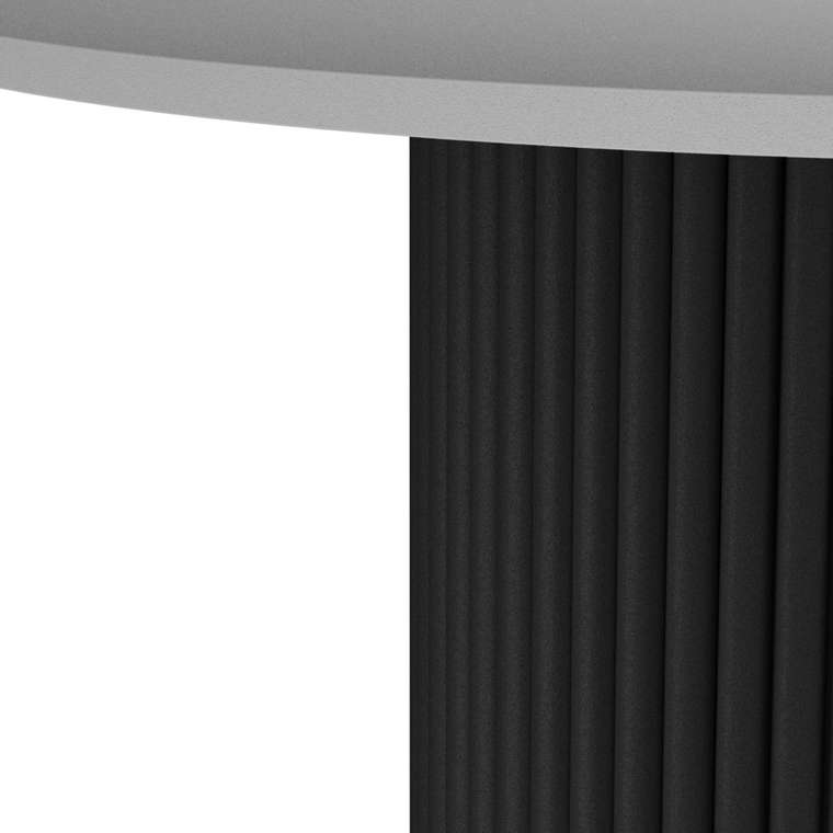 Обеденный стол Trubis Wood L 100 бело-черного цвета