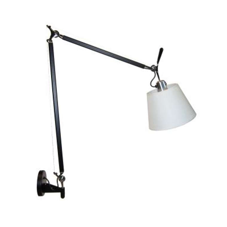 Настенный светильник Tolomeo Parete basculante 24cm white/black matte