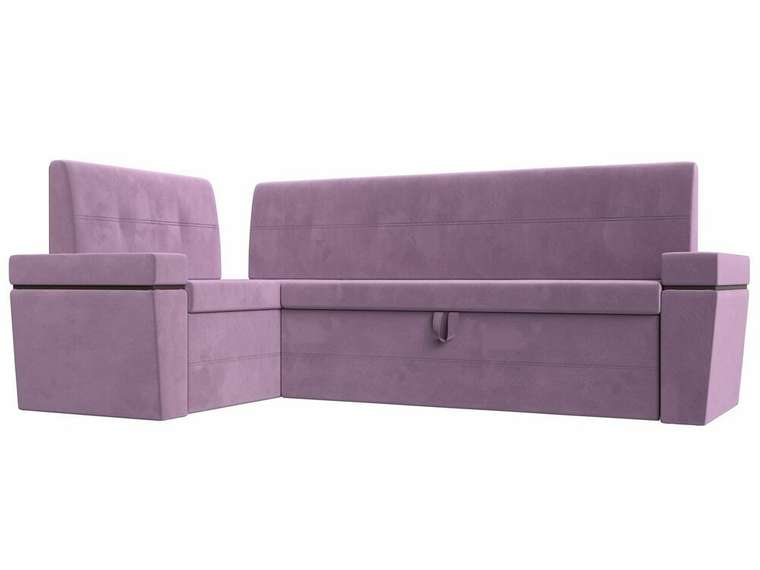 Угловой диван-кровать Деметра сиреневого цвета левый угол