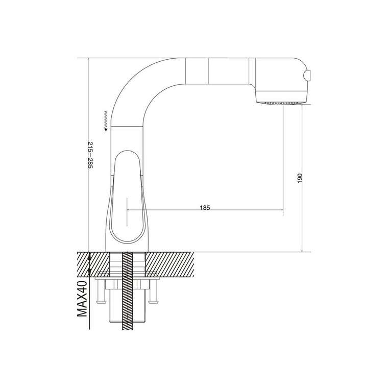 Смеситель для раковины многофункциональный Raffine F291, хром