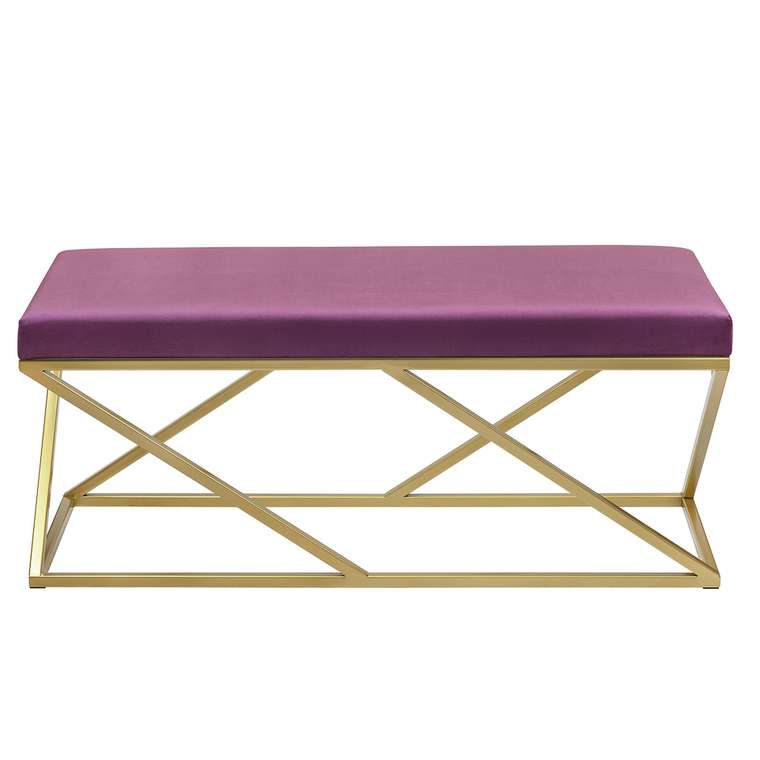 Банкетка Zuma бордово-золотого цвета