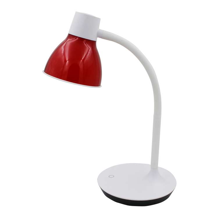 Настольная лампа Ракурс с красным плафоном