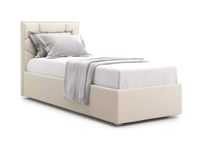 Кровать Premium Milana 4 90х200 светло-бежевого цвета с подъемным механизмом