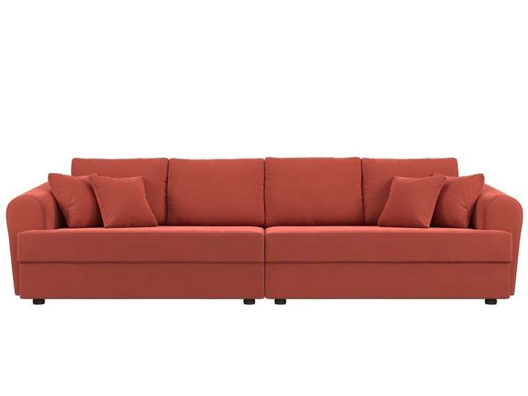 Прямой диван-кровать Милтон кораллового цвета