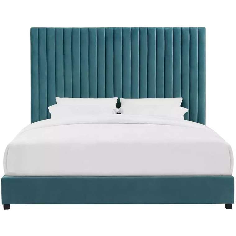 Кровать Arabell 180х200 синего цвета