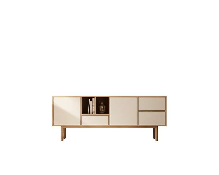 Комод с ящиками и дверками  Alice бежевого цвета