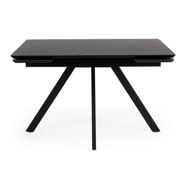 Раздвижной обеденный стол Вилли 80х120 черного цвета