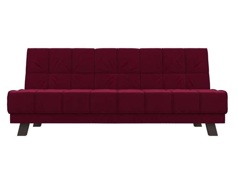 Прямой диван-кровать Винсент бордового цвета