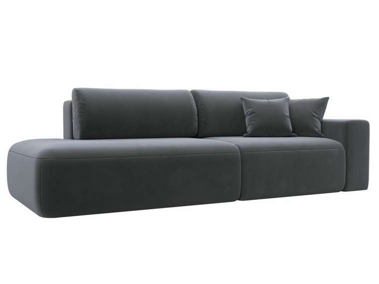 Диван-кровать Лига 036 Модерн серого цвета с правым подлокотником