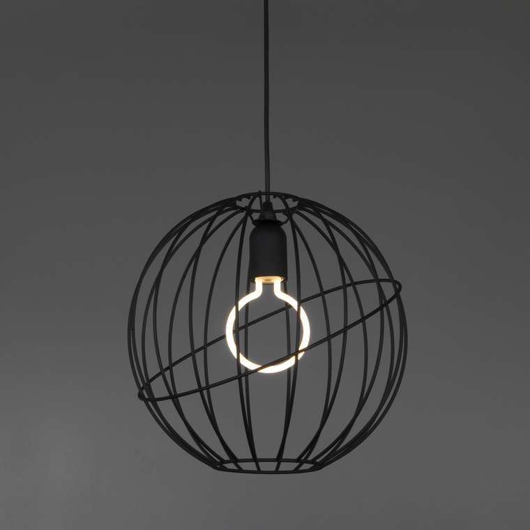 Подвесной светильник с плафоном в стиле лофт 1626 Orbita Black