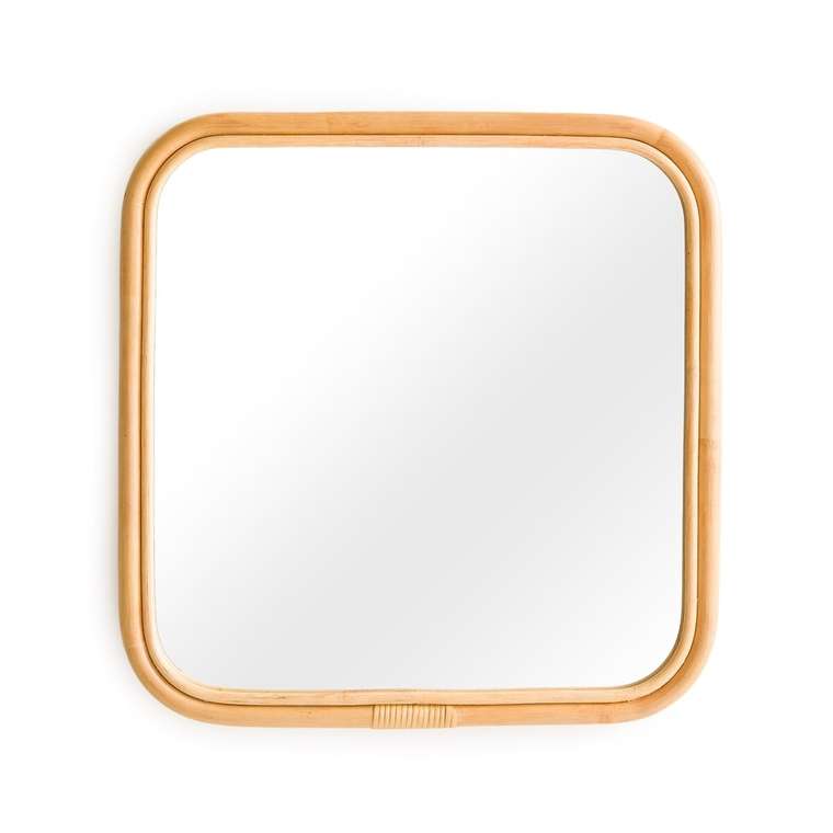 Настенное зеркало Nogu 60х60 бежевого цвета