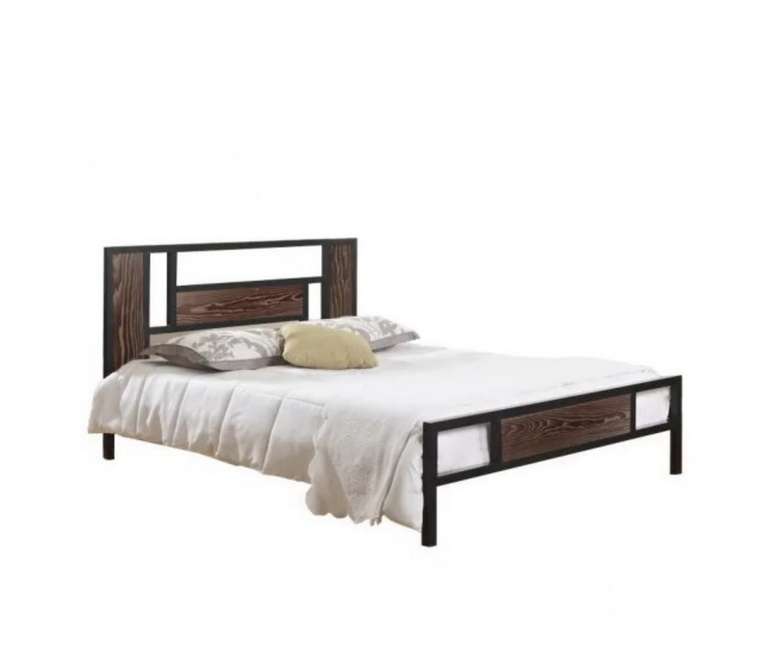 Кровать Бристоль 160х200 коричнево-черного цвета