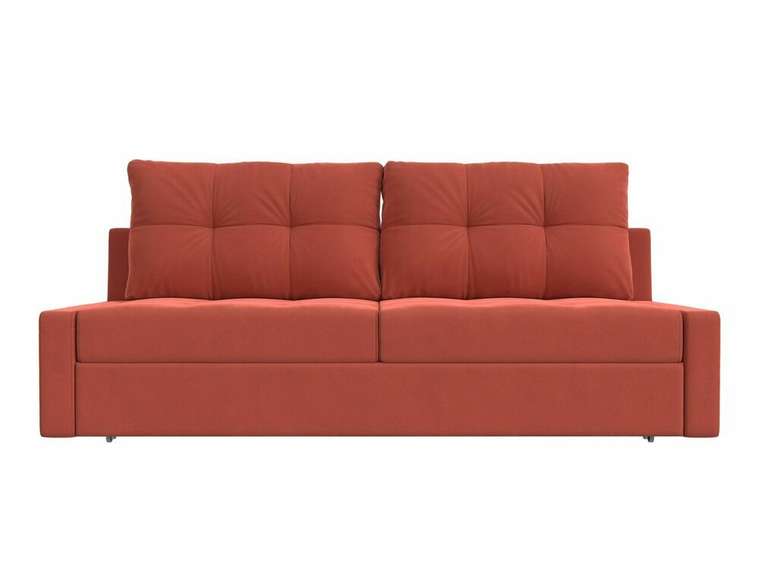 Прямой диван-кровать Мартин кораллового цвета
