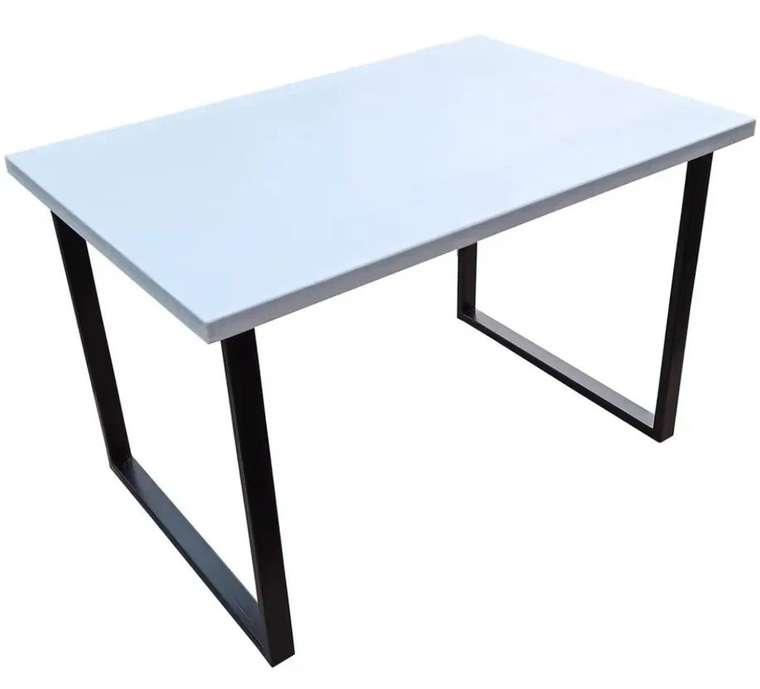 Стол обеденный Loft 120х70 бело-черного цвета