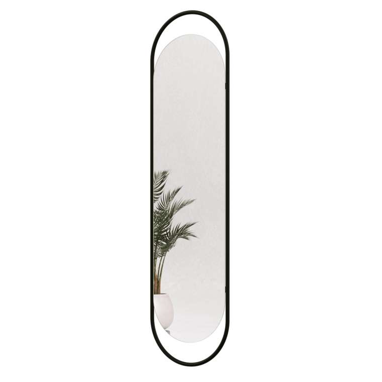 Дизайнерское настенное зеркало Evelix L в раме черного цвета