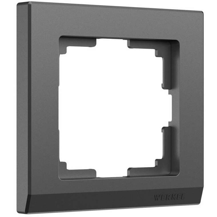 Рамка из пластика на 1 пост Stark графит матовый W0011864