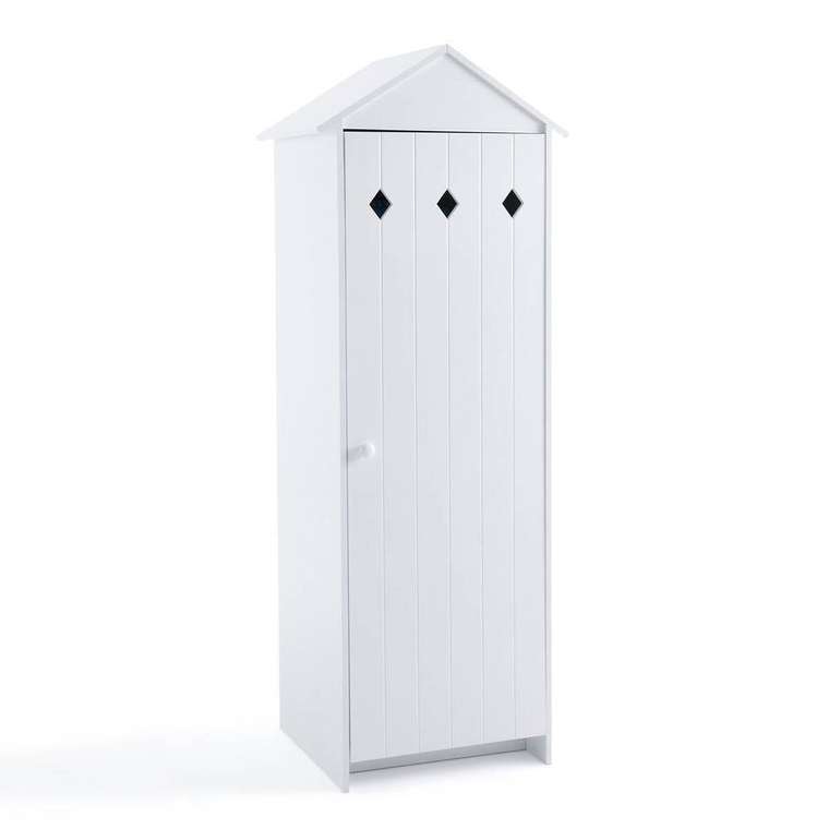 Шкаф детский с дверцей Noa белого цвета