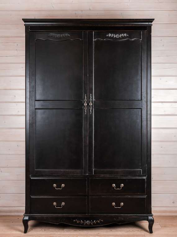 Шкаф двухстворчатый черного цвета
