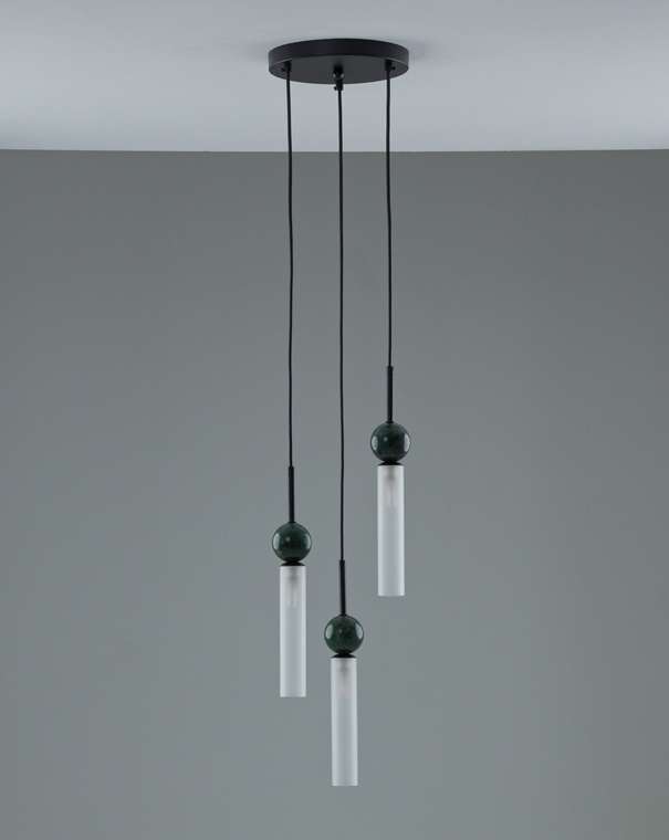 Светильник подвесной Illis V11791-3P черно-белого цвета