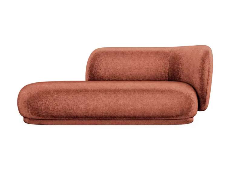 Кушетка-диван Lucca красного цвета правая