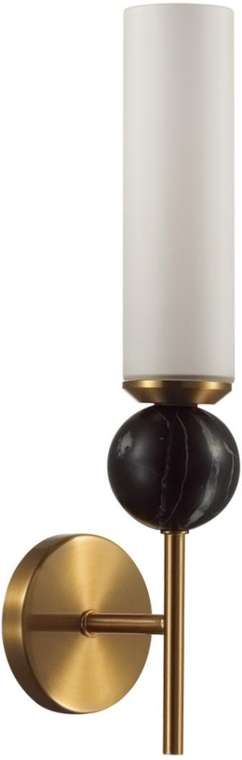 Бра Odeon Light Lolla 4361/1W под латунь/металл/стекло/черный мрамор IP20 1*E14 40W 220V в форме шара