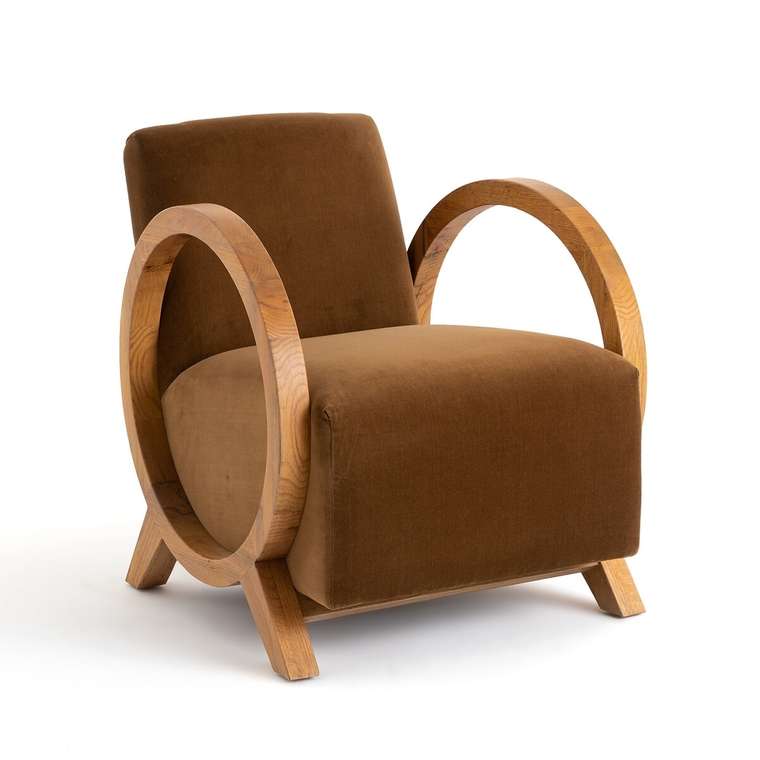 Кресло винтажное Berti коричневого цвета