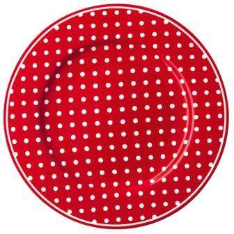 Тарелка десертная Spot red