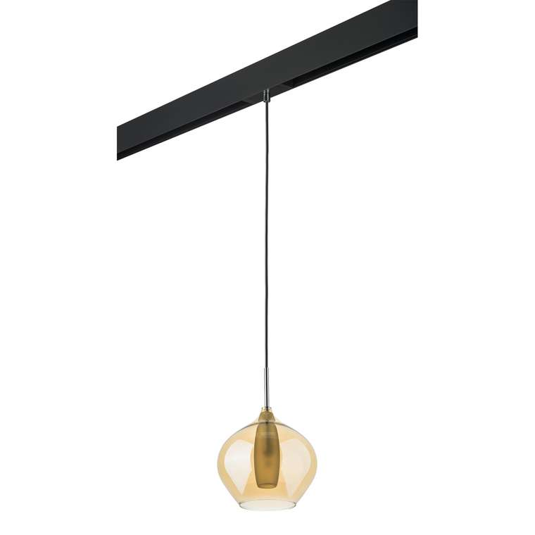 Светильник д/1-фазн трека PENTOLA 1х25W G9 ХРОМ/ЯНТАРЬ/ЧЕРНЫЙ (803043+595007)